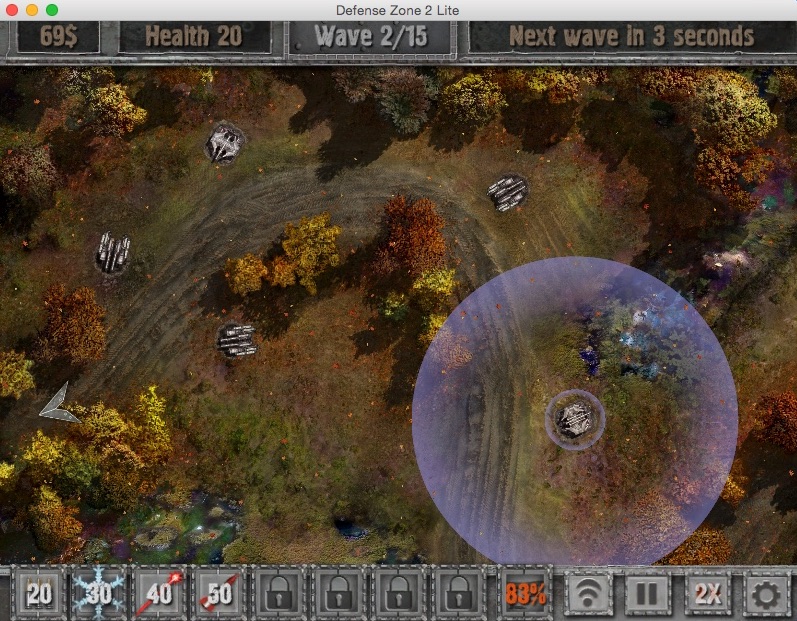 Defense Zone 2 1.6 : Gameplay Window