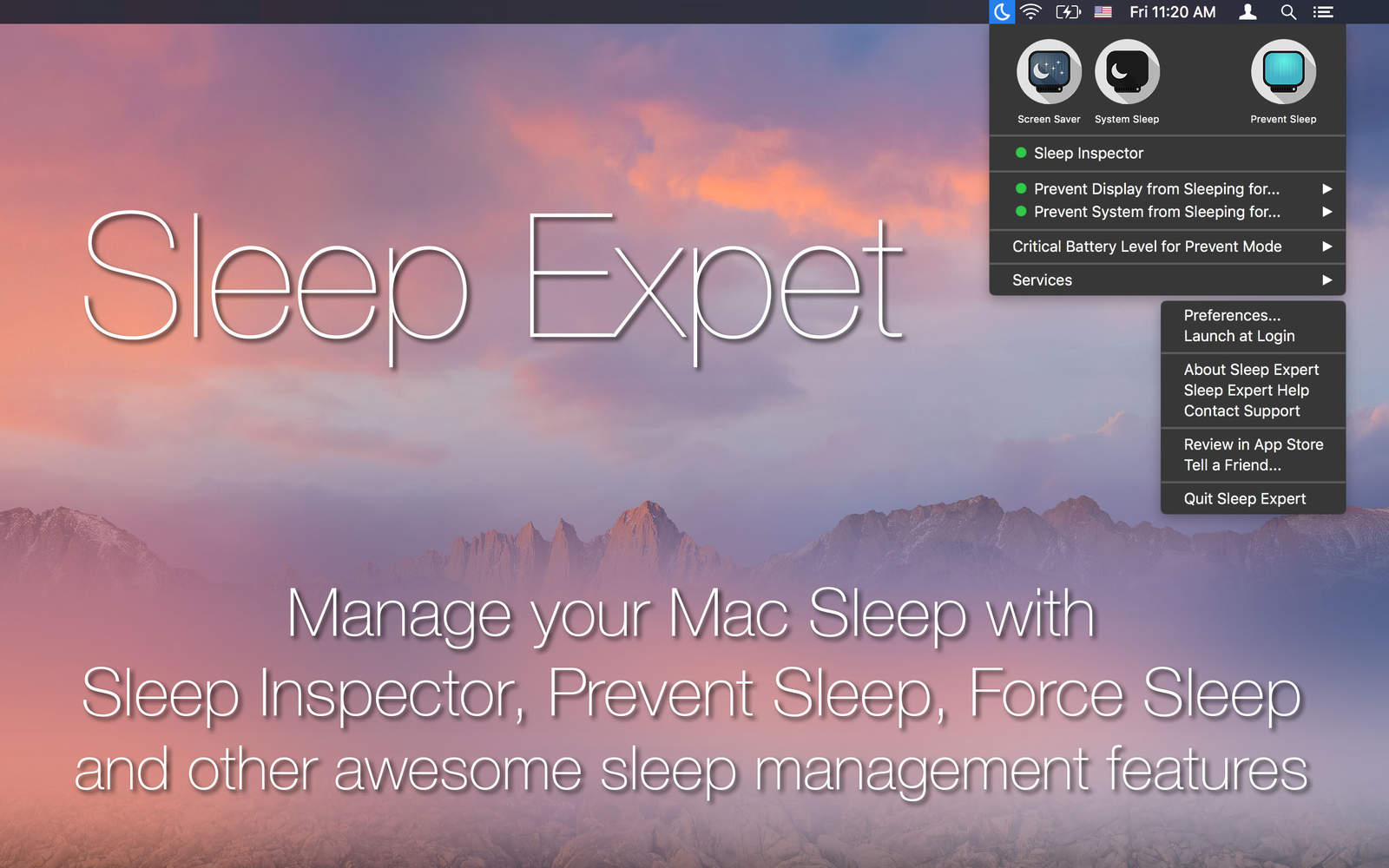 Sleep Expert 1.3 : Main Window