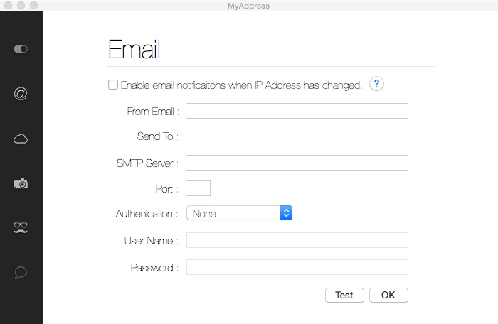 MyAddress 2.0 : Configuring Email Settings