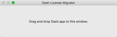 Dash License Migrator 1.0 : Main window