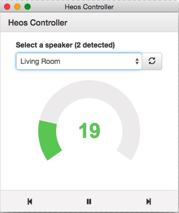 Heos Controller 1.0 : Main window