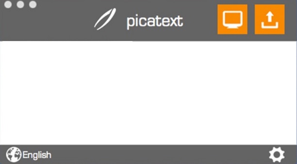 picatext 2.0 : Welcome Screen