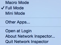 Network Inspector 2.1 : Main Menu