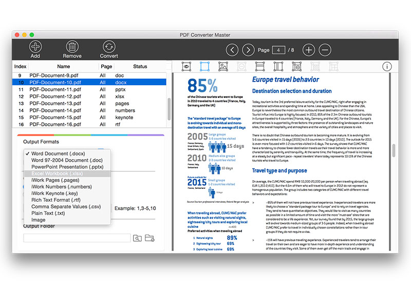 Lighten PDF Converter Master for Mac 5.2 : Main Window