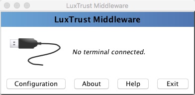 Middleware LuxTrust 1.1 : Main window