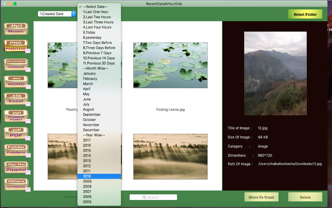 WhoAteMyDisk 2.0 : Main Window