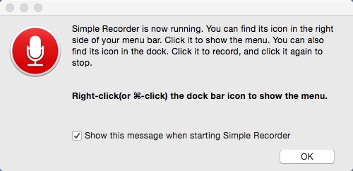 Simple Recorder 1.5 : Tips Window