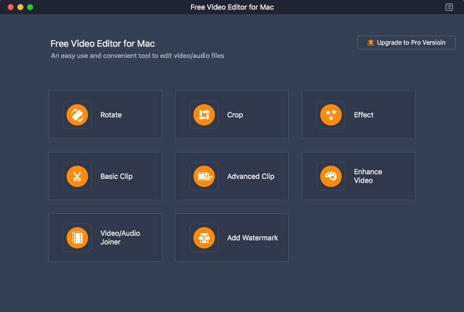 Aiseesoft Video Editor for Mac 1.0 : Main window