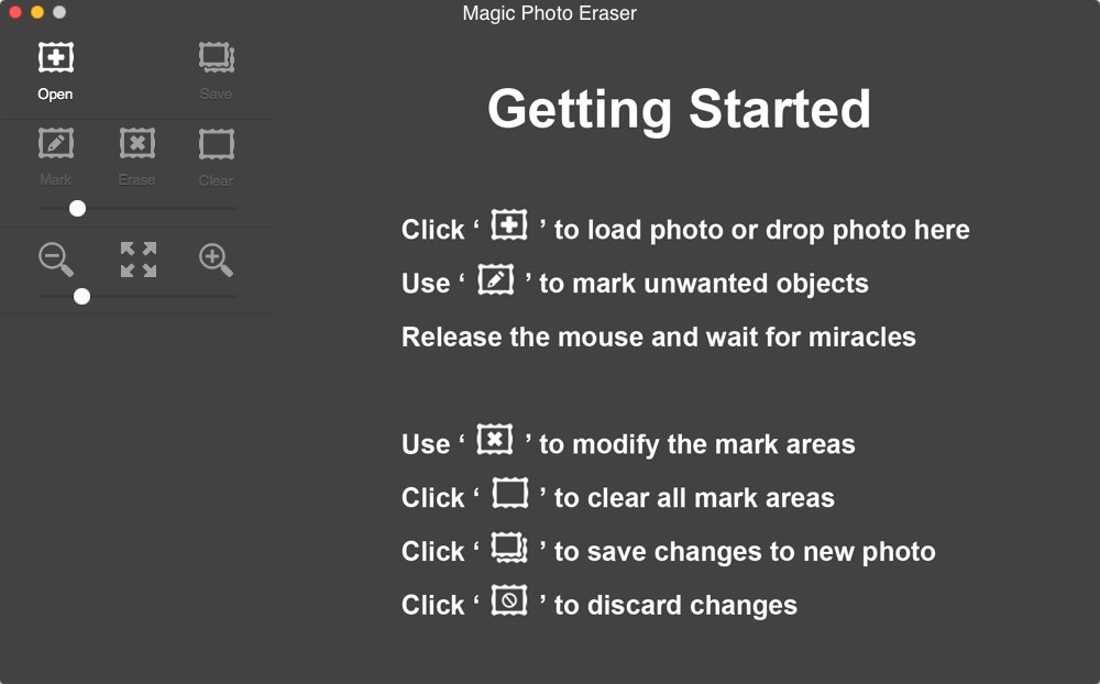 Magic Photo Eraser 1.6 : Main Window
