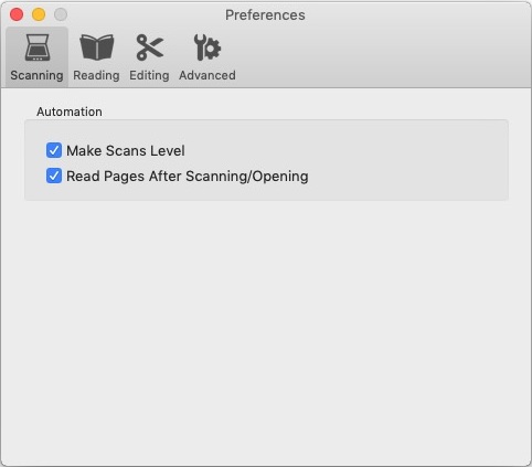 PhotoScore & NotateMe Ultimate 9.0 : Scanning Preferences 