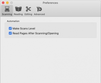Scanning Preferences 