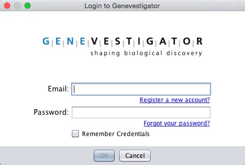 Genevestigator 1.0 : Main Window