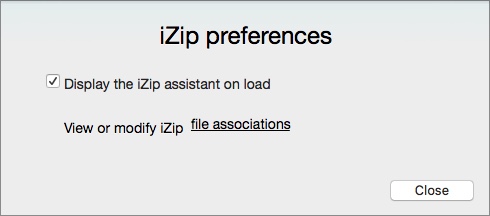 iZip 3.1 : Preferences Window