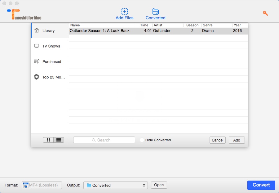 TunesKit for Mac 3.4 : Importing Video
