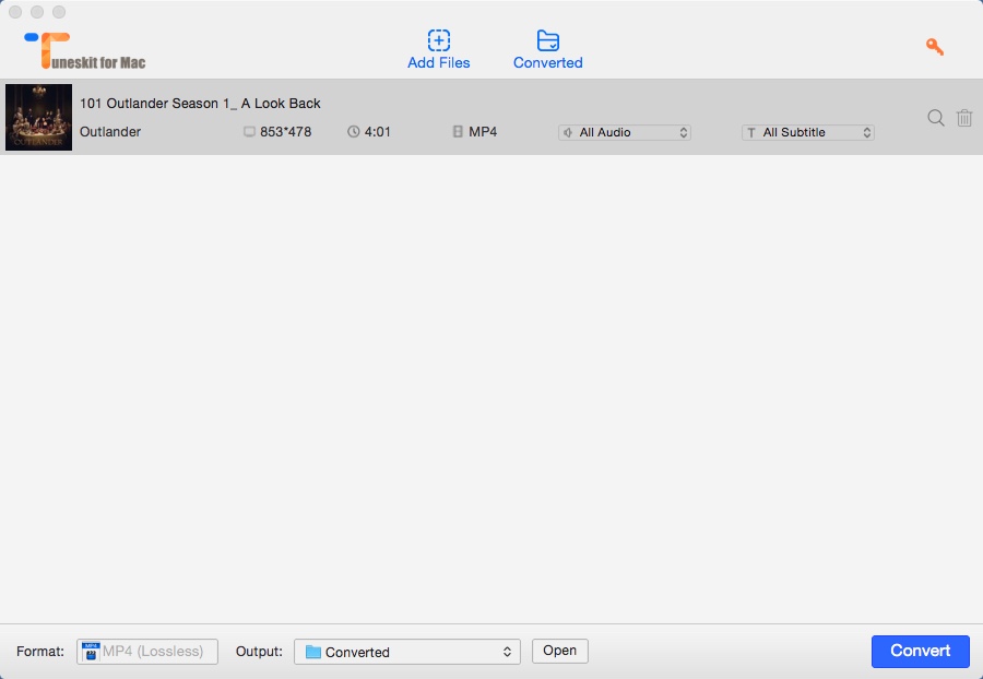 TunesKit for Mac 3.4 : Main Window