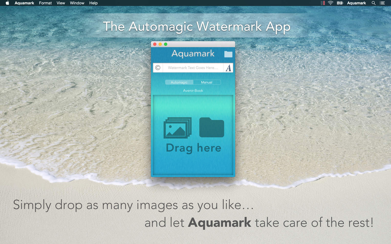 Aquamark 1.0 : Main Window