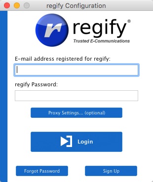 regify client 4.2 : Main window