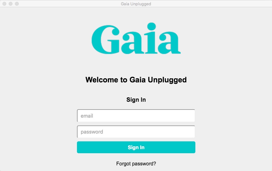 Gaia Unplugged 3.2 : Main window