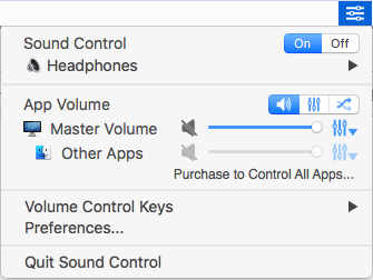 Sound Control 2.0 : Main Window