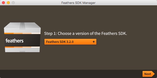 Feathers SDK Manager 1.1 : Main Window