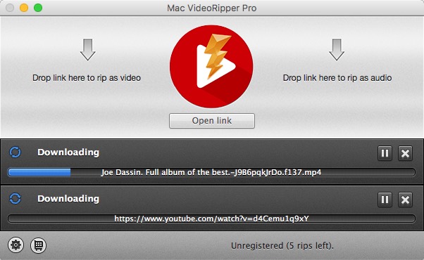 Mac VideoRipper Pro 1.0 : Download Window