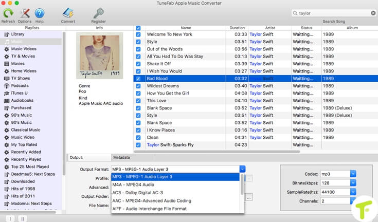 TuneFab Apple Music Converter 2.5 : Main Window