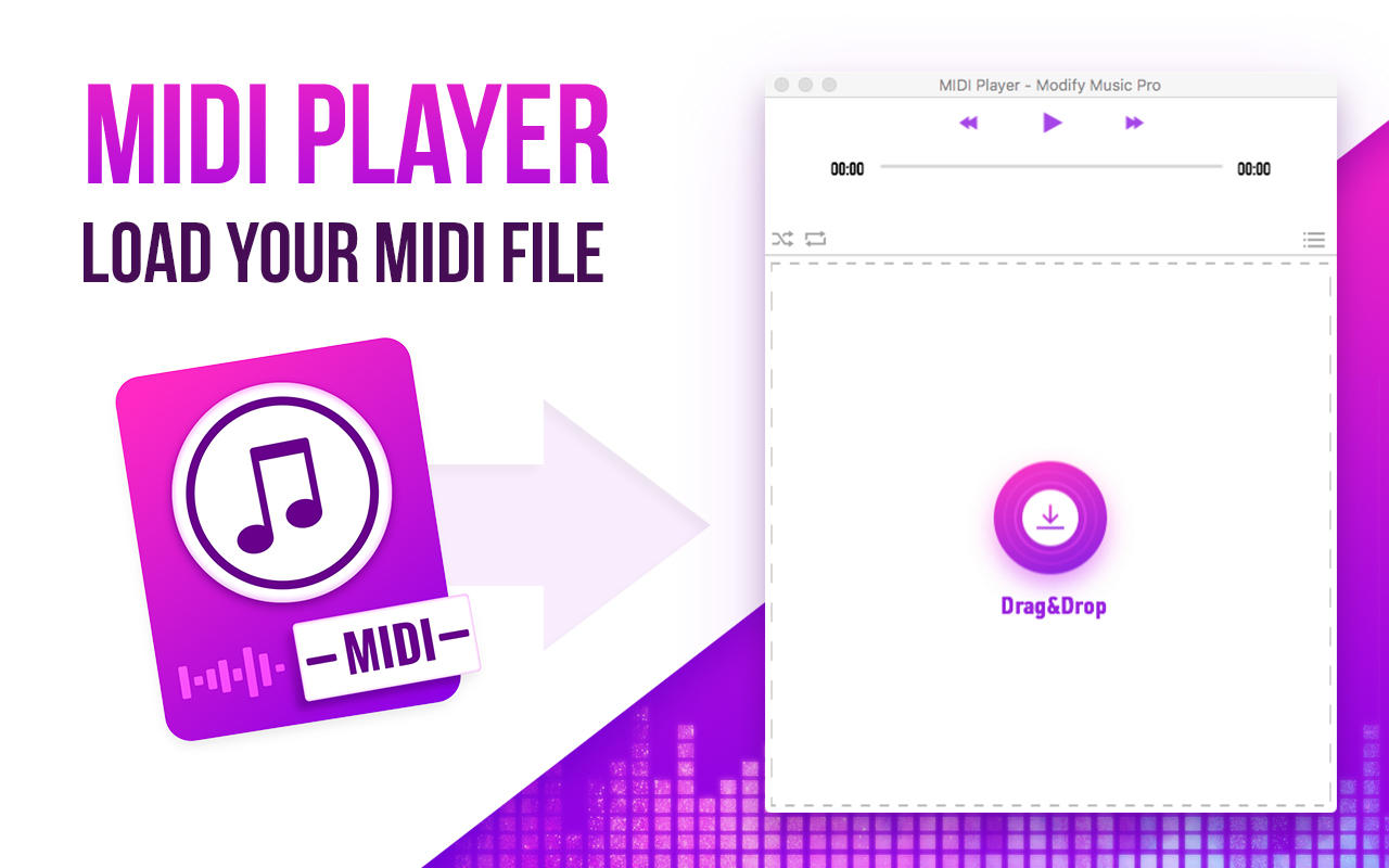 MIDI Player - Modify Music 1.0 : Main Window