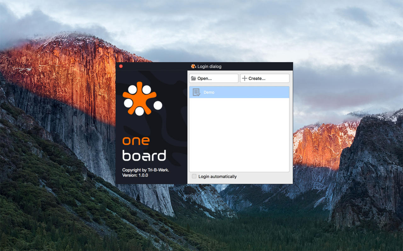 Oneboard 1.0 : Main Window