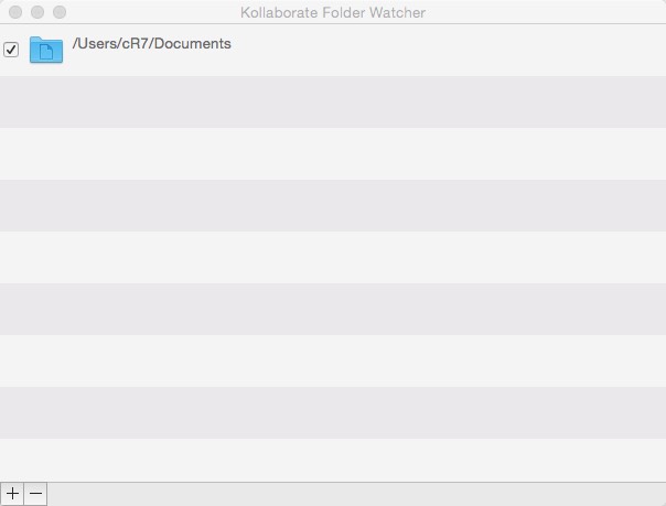 Kollaborate Folder Watcher 1.2 : Main window