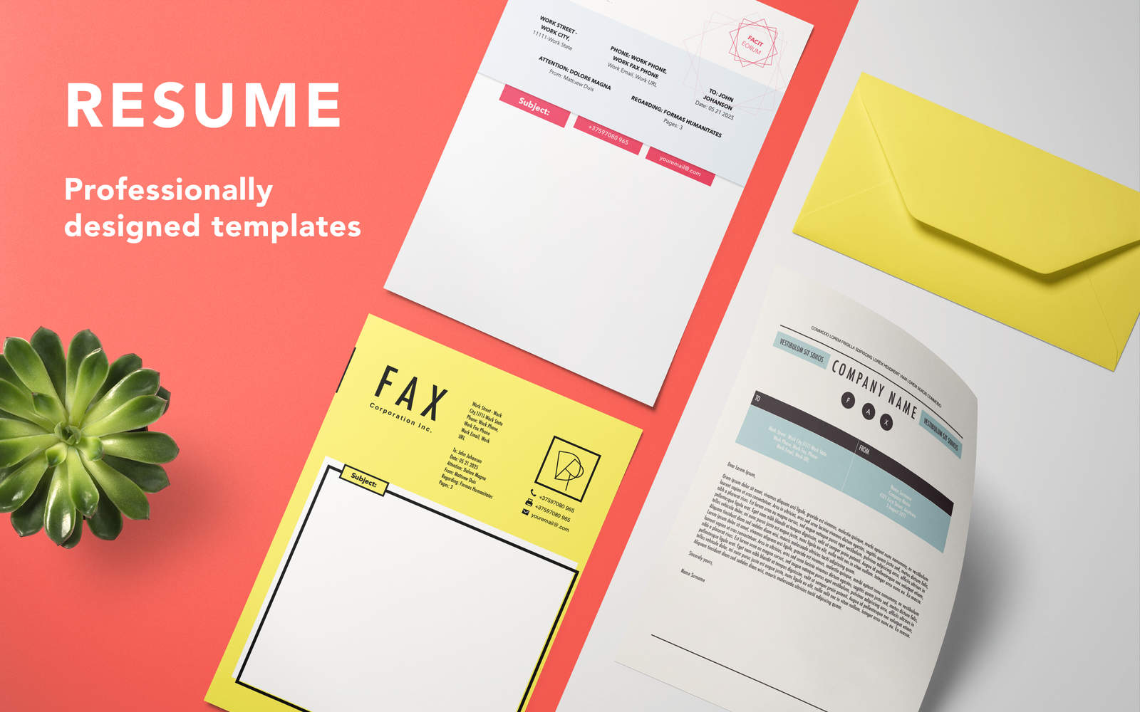 Fax Templates for Pages 1.4 : Main Window