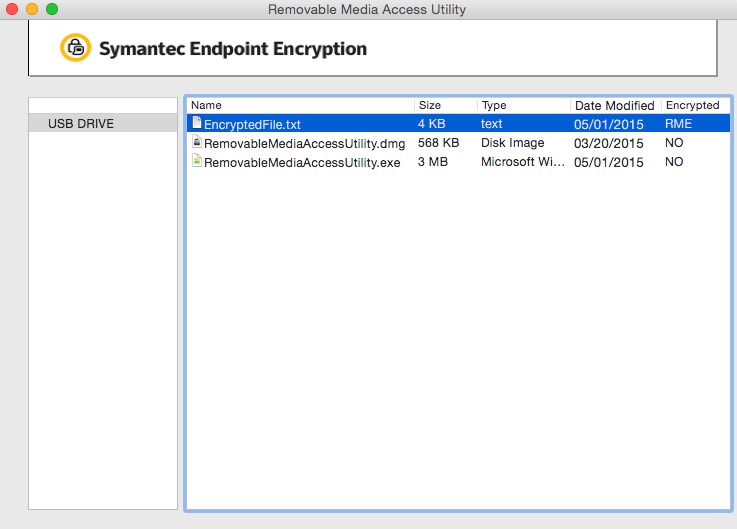 Symantec Endpoint Encryption 1.0 : Main window