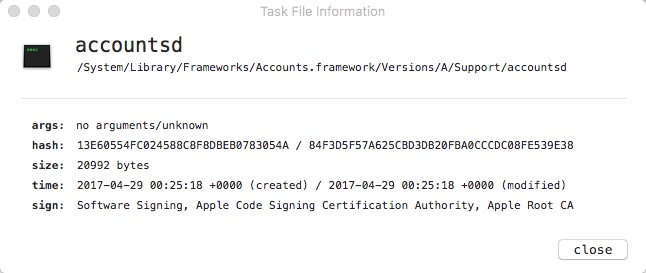 TaskExplorer 1.6 : Checking Process Info