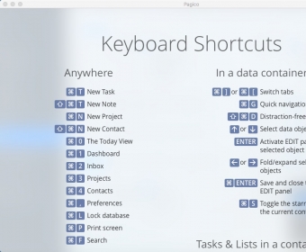 Keyboard Shortcuts Window