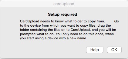 CardUpload 1.0 : Main window