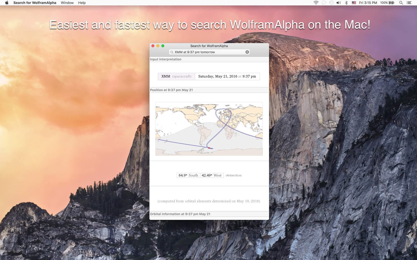 Search for WolframAlpha 1.0 : Main Window