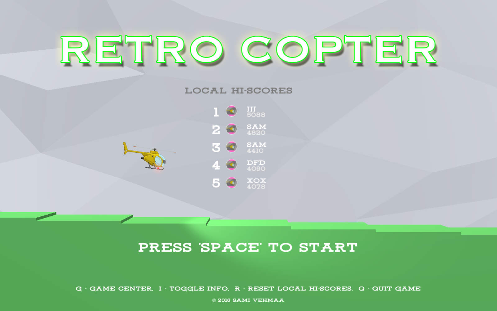 Retro Copter 1.3 : Main Window