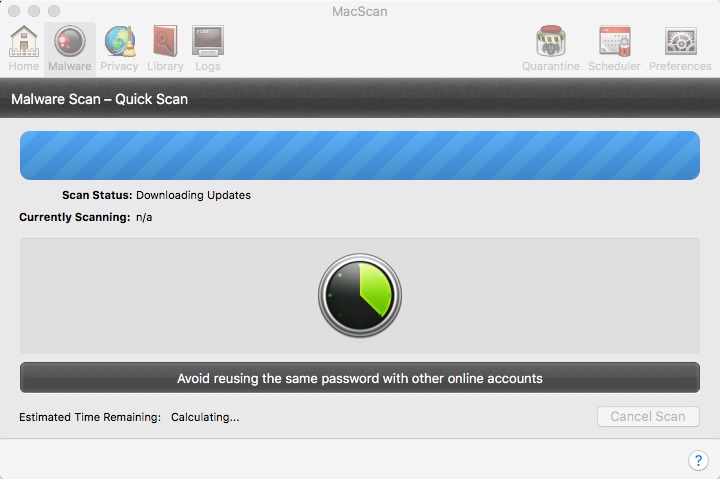 MacScan 3.1 : Completing Quick Scan