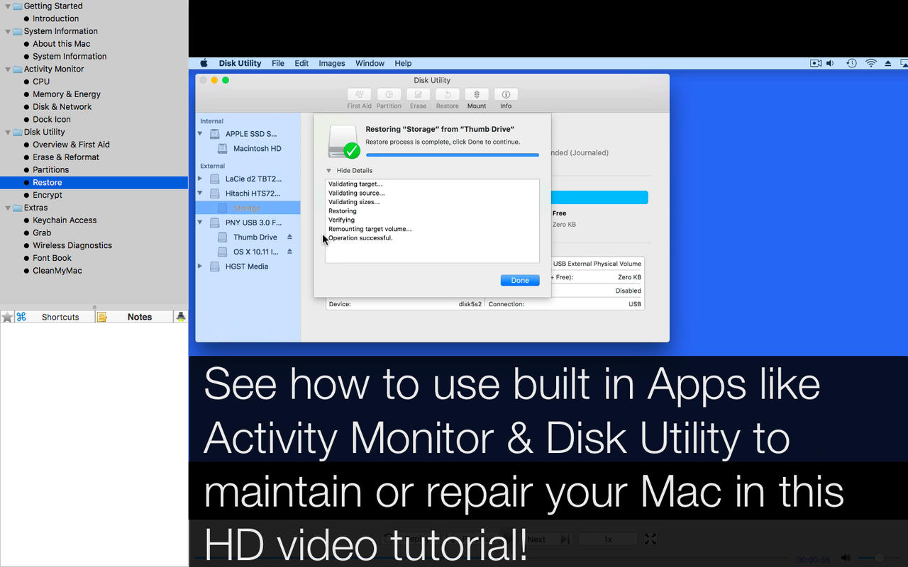Learn - Utilities for Mac 1.0 : Main Window