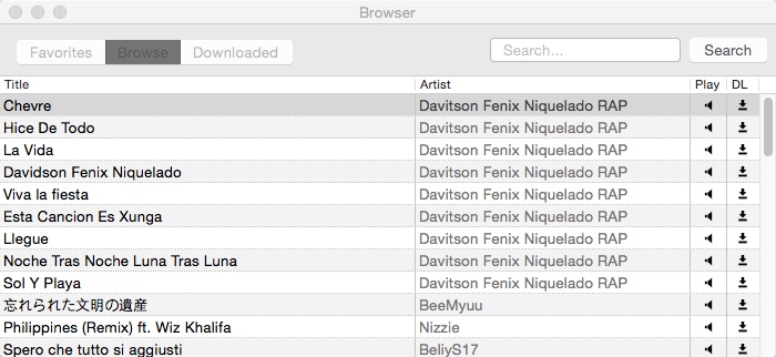 SoundCloud Downloader 2.8 : Browser Window