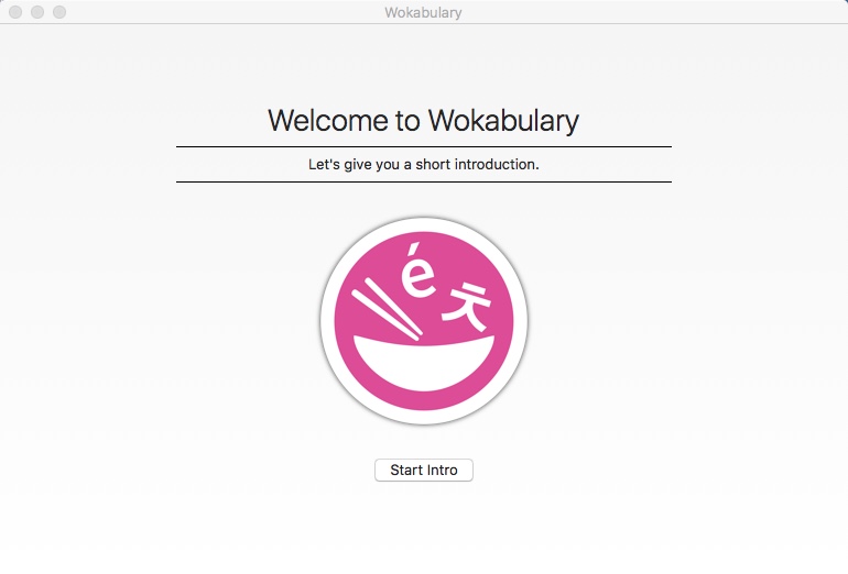 Wokabulary 4.4 : Welcome Window
