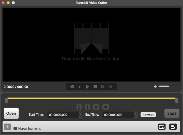TunesKit Video Cutter 1.0 : Main window