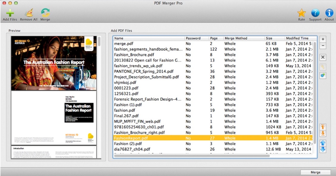 PDF Merger Pro 1.1 : Main Screen 1
