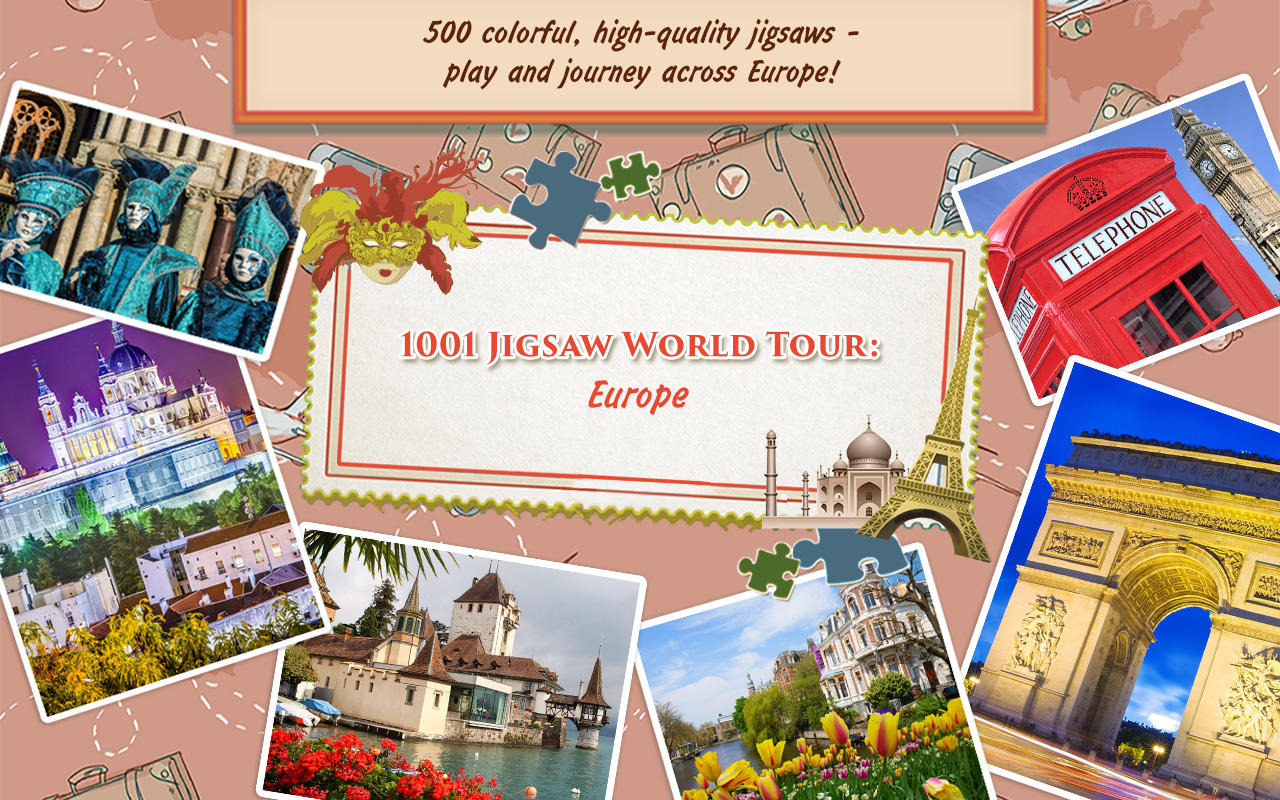 1001 Jigsaw World Tour Europe 1.0 : Main Window