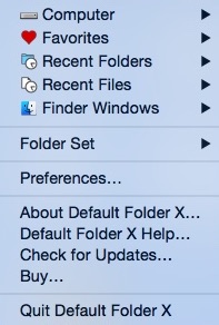 Default Folder X 5.1 : Main Menu