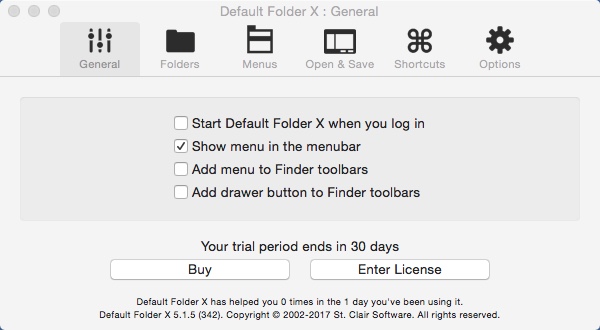 Default Folder X 5.1 : Configuring General Settings