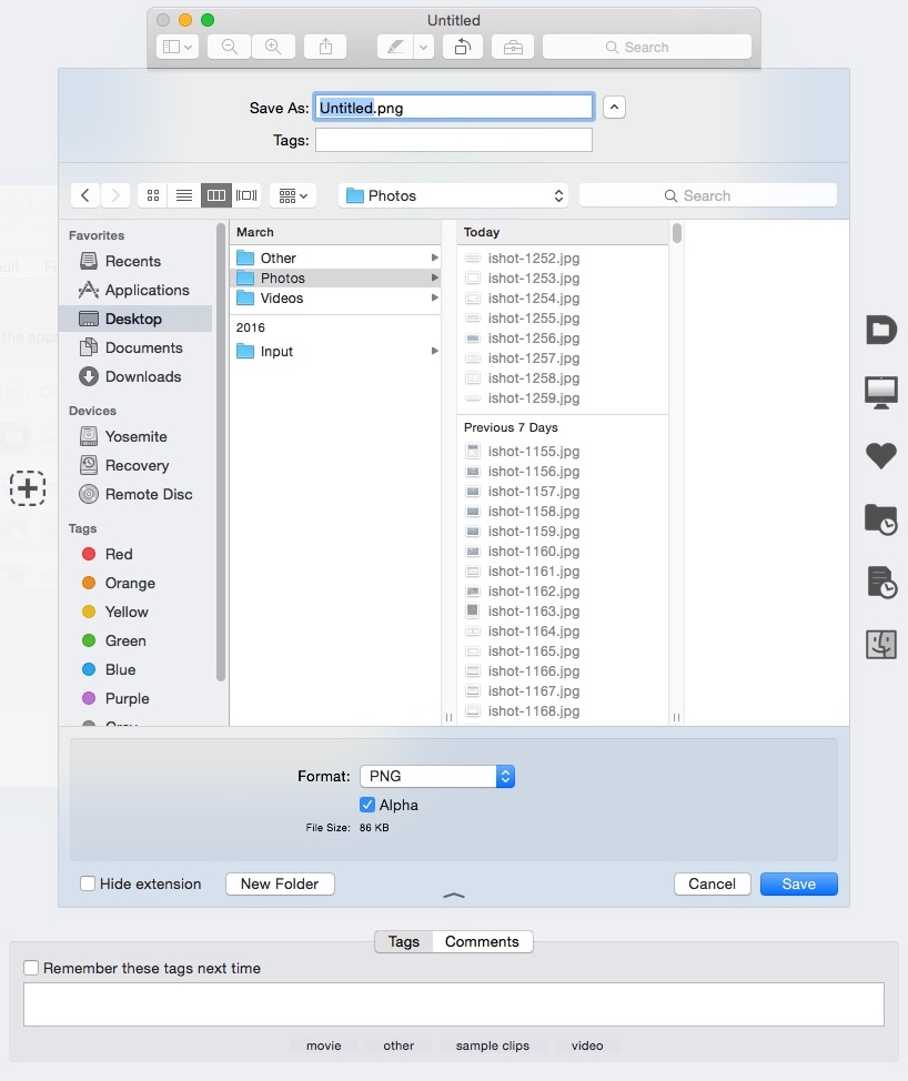 Default Folder X 5.1 : Save Dialog Window
