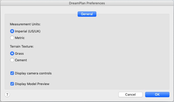 DreamPlan 4.2 : Preferences 
