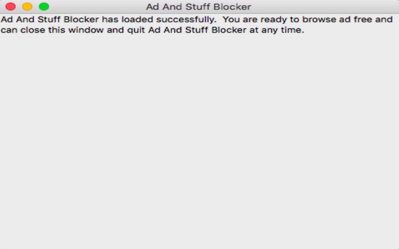 Ad And Stuff Blocker 1.9 : Main Window