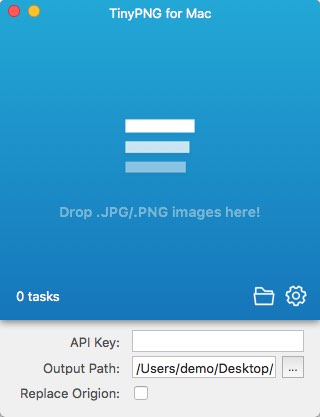 TinyPNG4Mac 1.0 : Main Window