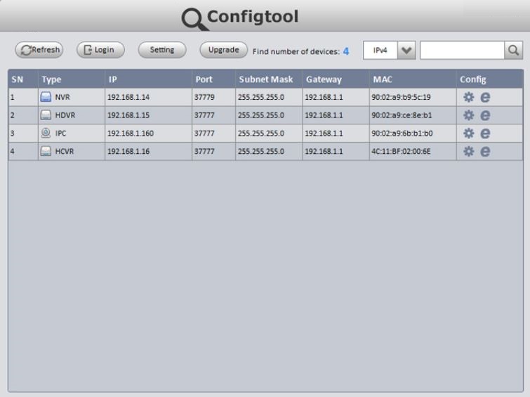 ConfigTool v3 3.1 : Main Window